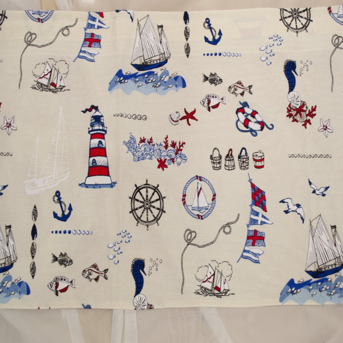 Perdea Velaria in alb cu navigatori, 170x165 cm [2]