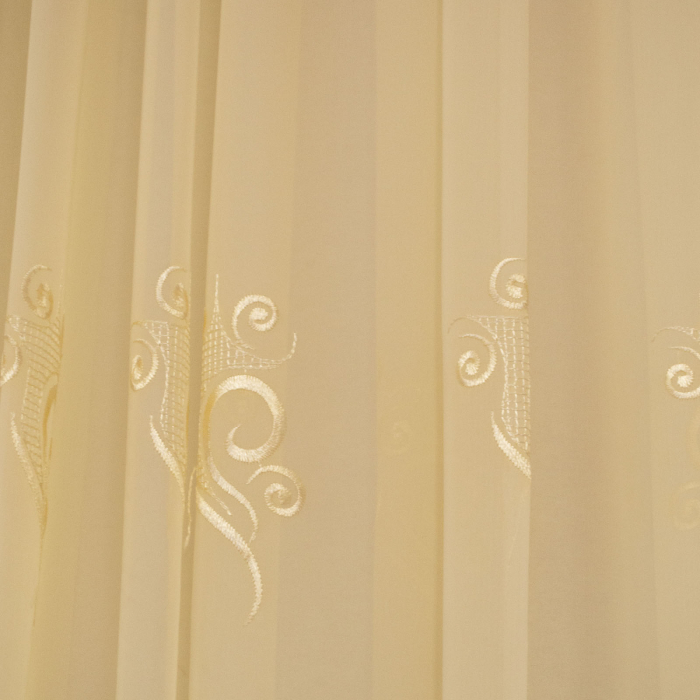 Perdea Velaria crem cu imprimeu brodat, 350x245 cm [2]