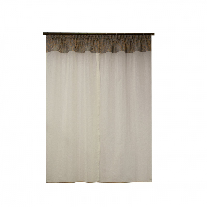 Perdea Velaria in lucios ivoire cu tafta, 155x 165 cm [2]