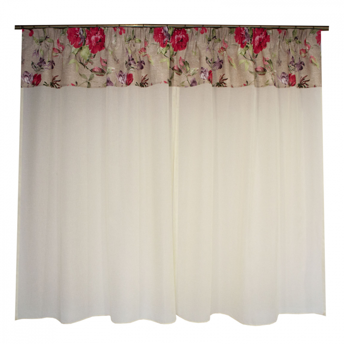 Perdea Velaria ivoire de bucatarie, 220x140 cm [3]