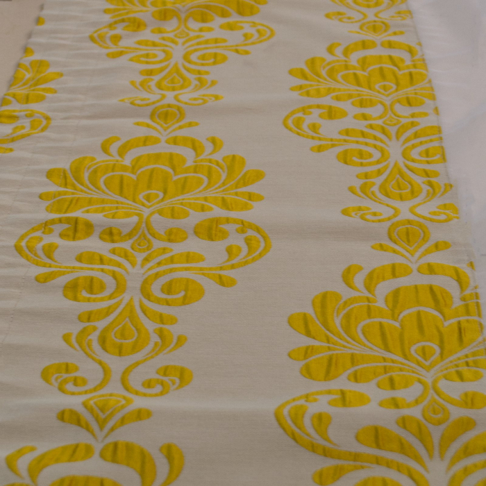 Perdea Velaria voal ivoire si tafta galbena, 390x145 cm [3]