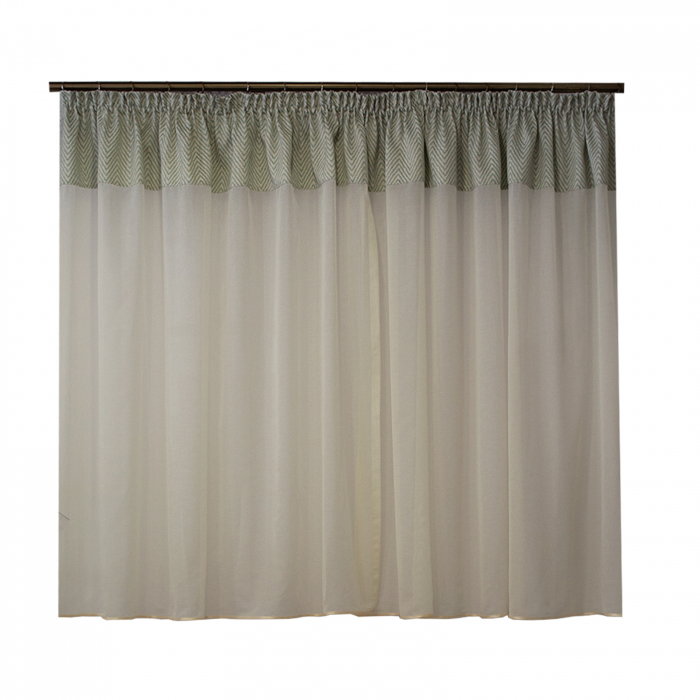 Perdea Velaria ivoire cu tafta menta, 320x140 cm [2]