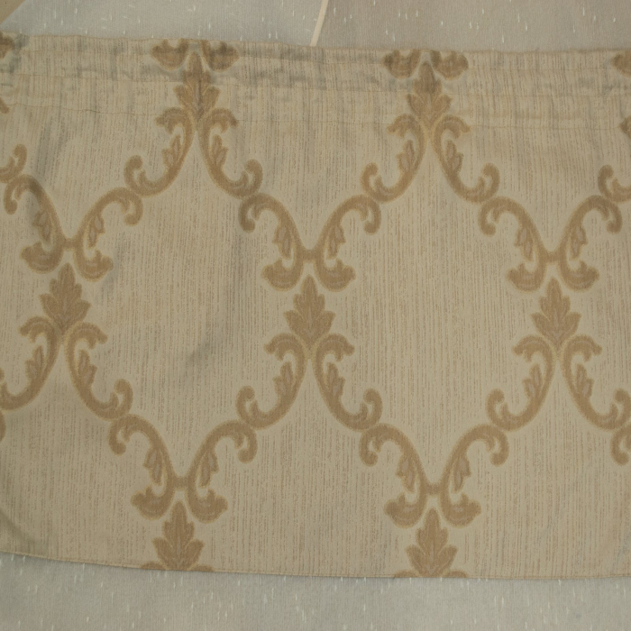 Perdea Velaria ploita ivorie cu banda crem, 200x155 cm [2]