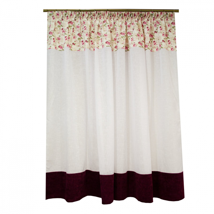 Perdea Velaria roses roz cu esarfe, 230x160 cm [3]
