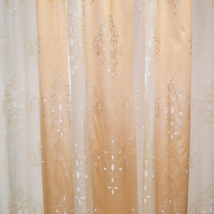 Perdea Velaria organza baroc brown, 290x255 cm [3]