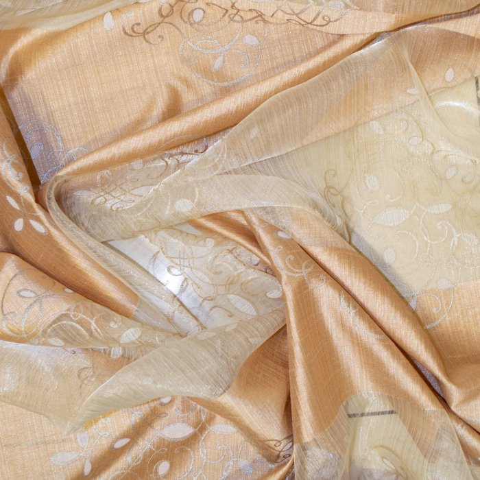 Perdea Velaria organza baroc brown, 290x255 cm [2]