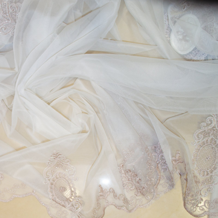 Perdea Velaria tiul baroc roz, 300x250 cm [3]