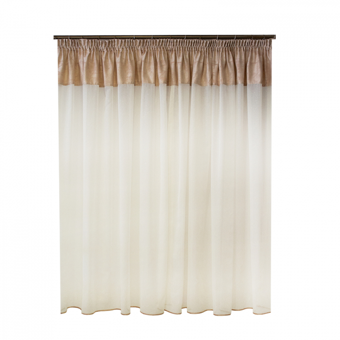 Perdea Velaria ploita ivoire, 350x170 cm [2]