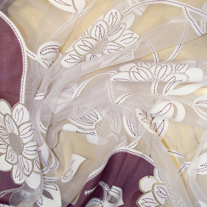 Perdea Velaria organza cu flori, 300x245 cm [2]