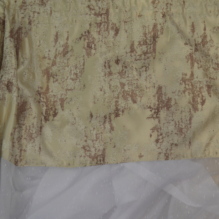 Perdea Velaria ploita alba cu tafta bej,  290x145 cm [3]