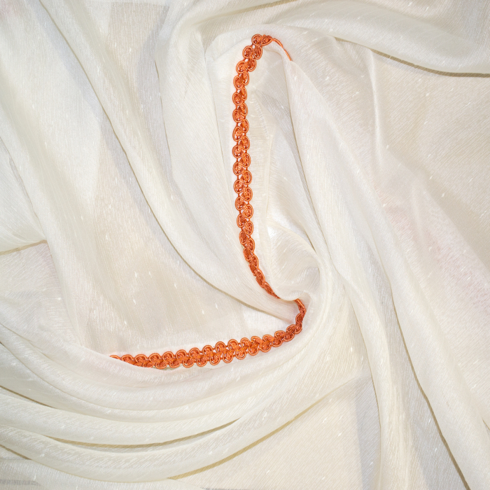 Perdea Velaria ploita cu fir portocaliu, 360x145 cm [2]