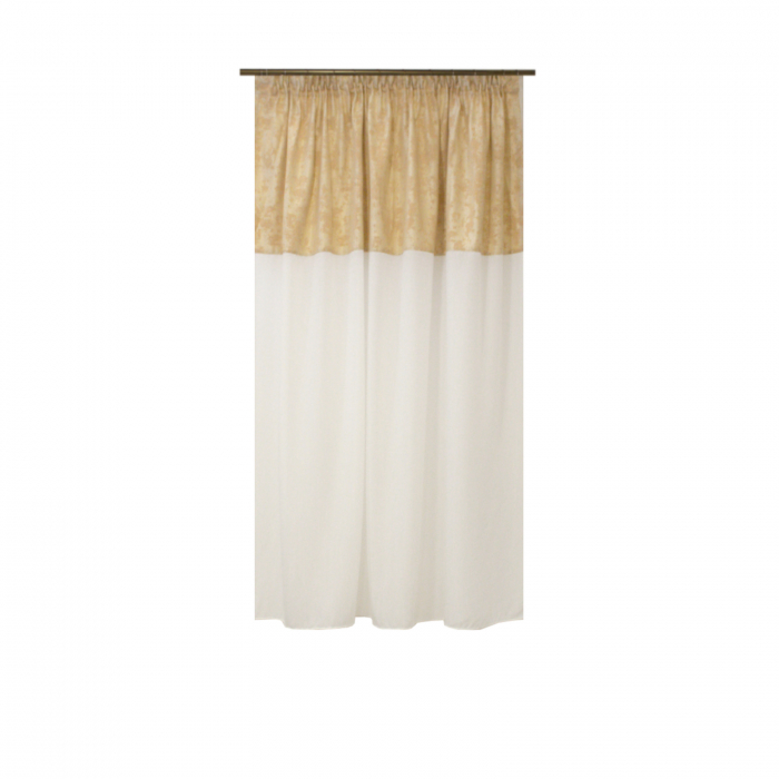 Perdea Velaria in ivoire cu asos bej, 160x160 cm [1]