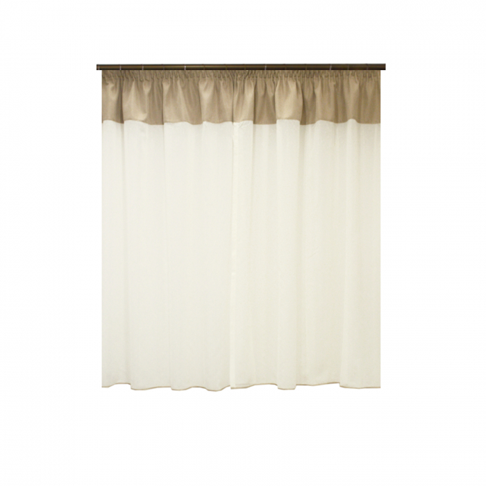 Perdea Velaria ploita ivoire, 280 x 160 cm [2]