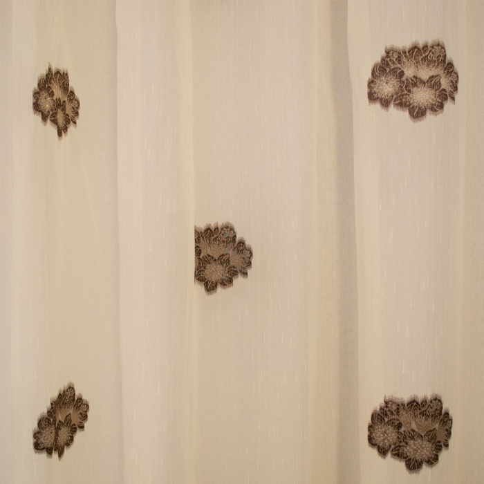 Perdea Velaria sable cu flori wenge, 340x245 cm [2]