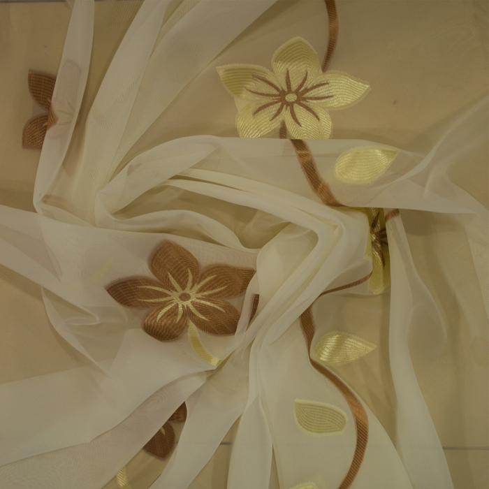 Perdea Velaria voal cu floare maro, 290x245 cm [3]