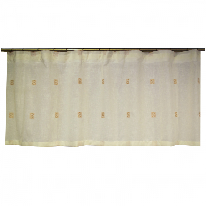 Perdea Velaria in crem cu romburi, 265x60 cm [2]