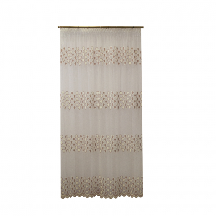Perdea Velaria tiul alb cu lacrima roz, 155x252 cm [1]