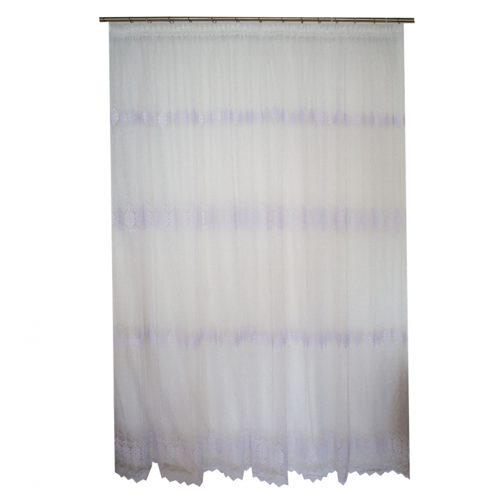 Perdea Velaria tiul alb cu motiv baroc brodat [3]