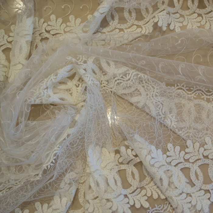 Perdea Velaria tiul brodat ivory, 350x250 cm [3]