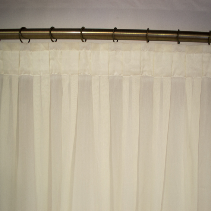 Perdea Velaria voal ivoire cu plii, 850/380x250 cm [4]