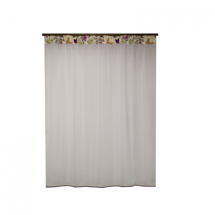 Perdea Velaria voal crep alb, 170x170 cm [1]