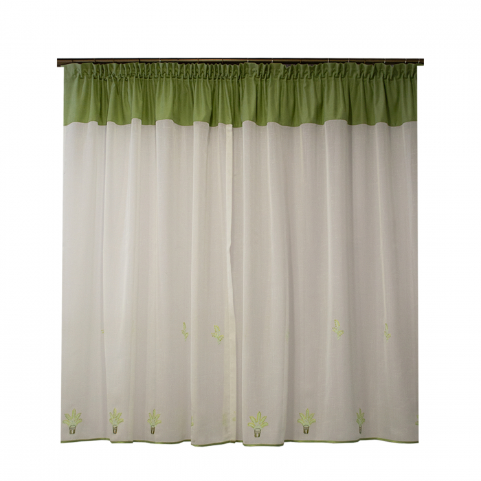 Perdea Velaria verde de bucatarie , 260x145 cm [2]