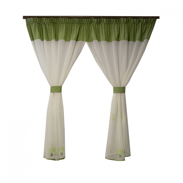 Perdea Velaria verde de bucatarie , 260x145 cm [1]