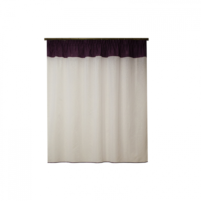Perdea Velaria voal alb cu auriu, 170x155 cm [1]