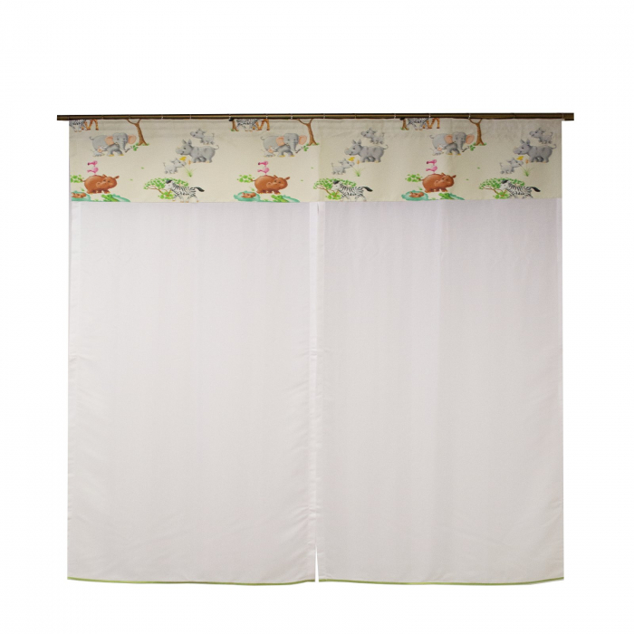 Perdea Velaria voal alb cu model copii, 140x180 cm [4]
