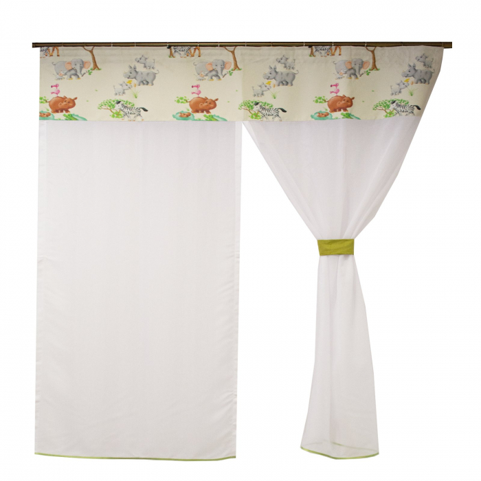 Perdea Velaria voal alb cu model copii, 140x180 cm [2]
