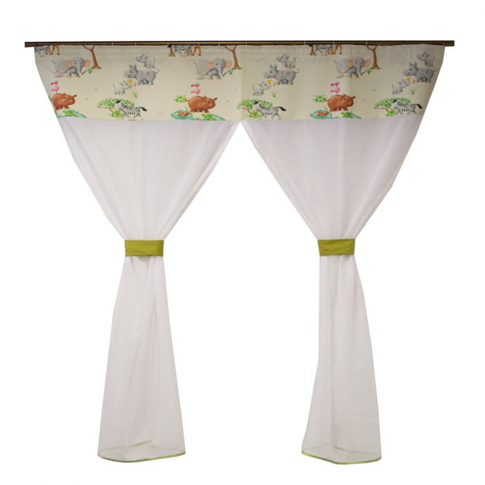 Perdea Velaria voal alb cu model copii, 140x180 cm [1]
