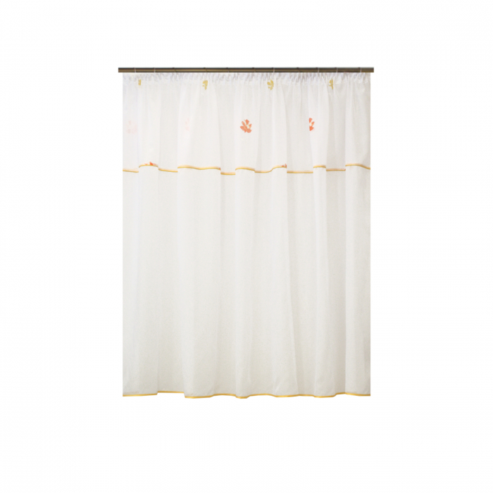 Perdea Velaria voal alb cu flori, 250x140 cm [1]