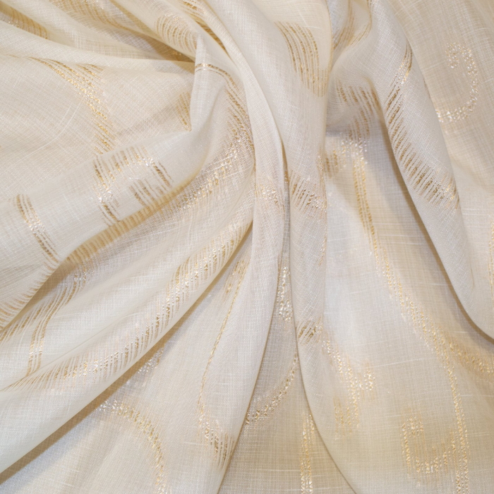 Perdea Velaria in crem cu model arabesc, 220x200 cm [3]