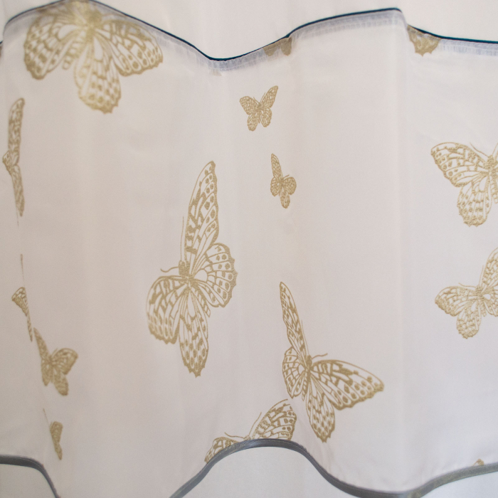 Perdea Velaria voal alb cu fluturi aurii, 330x180 cm [2]