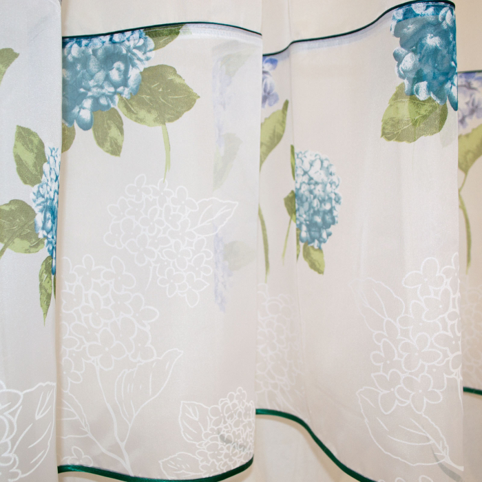 Perdea Velaria voal alb flori de liliac, 400x180 cm [2]