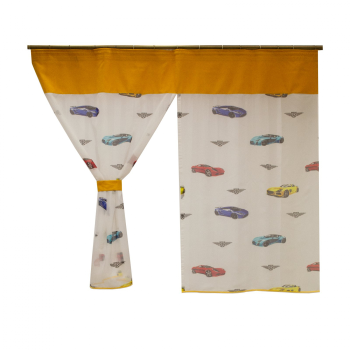 Perdea Velaria voal alb cu masini, 380x185 cm [4]