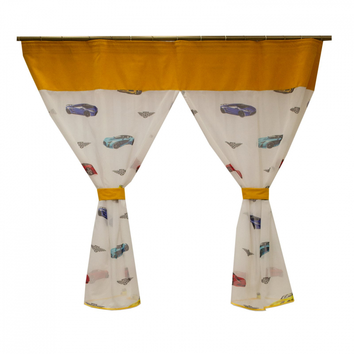 Perdea Velaria voal alb cu masini, 380x185 cm [5]
