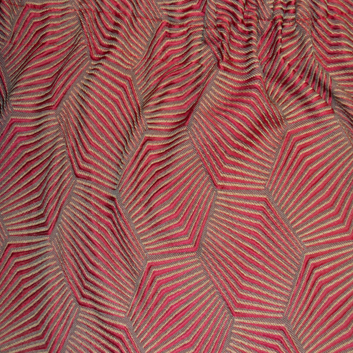 Perdea Velaria in alb cu banda rosie, 240x150 cm [4]