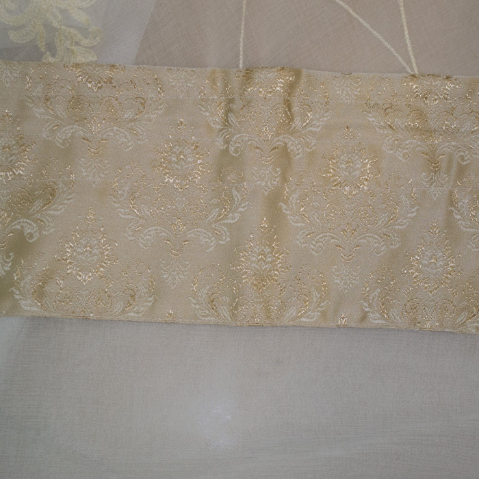 Perdea Velaria in baroc ivoire si tafta,  90x160 cm [2]