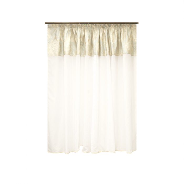 Perdea Velaria voal alb si tafta baroc, 245x155 cm [2]