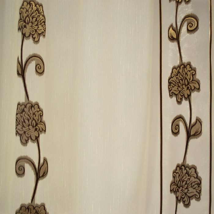 Perdea Velaria sable flori maro, 550x60 cm [3]