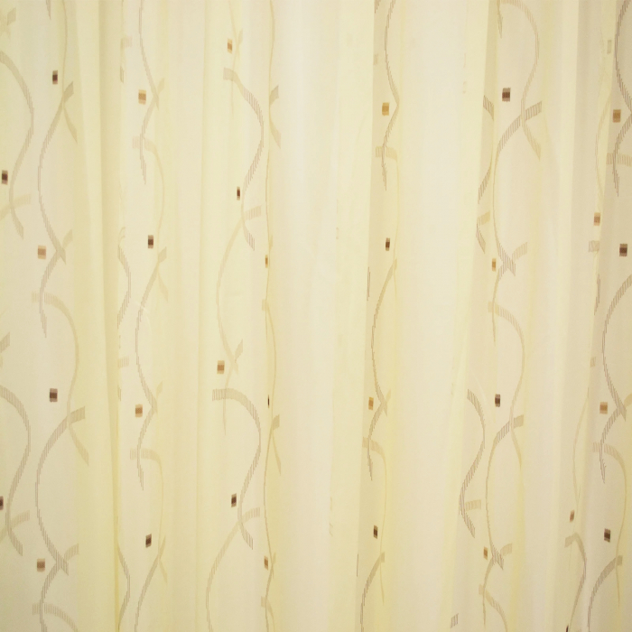 Perdea Velaria voal crem cu imprimeu geometric, 500x250 cm [2]