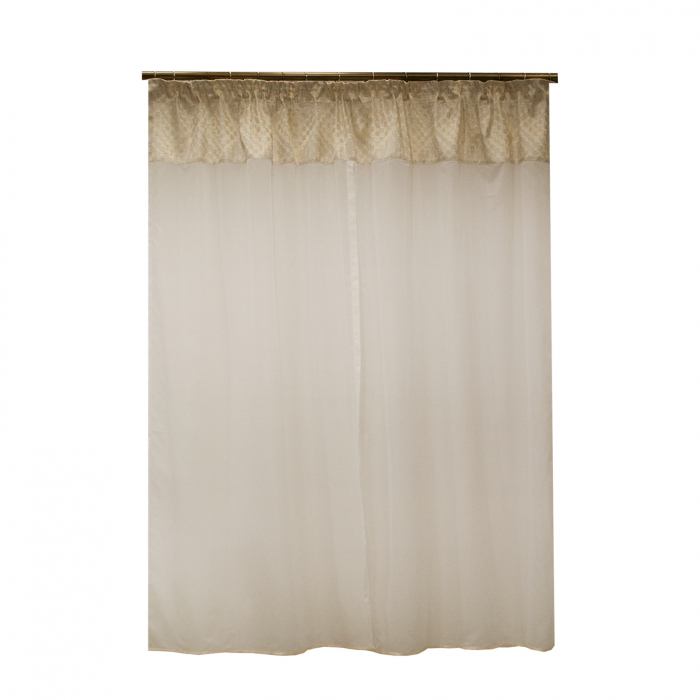 Perdea Velaria voal ivoire si tafta aurie, 170x175 cm [1]