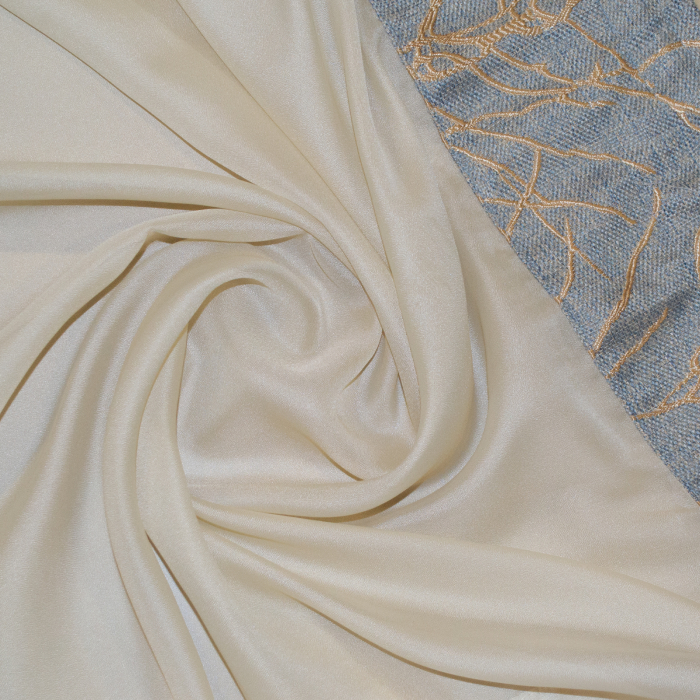 Perdea Velaria voal crep crem, 150x150 cm [3]