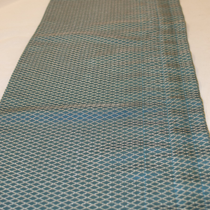 Perdea Velaria ploita ivoire si tafta turcoaz, 195x145 cm [2]