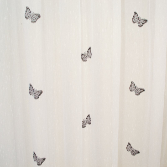 Perdea Velaria sable alb cu fluturi negri, 300x245 cm [3]