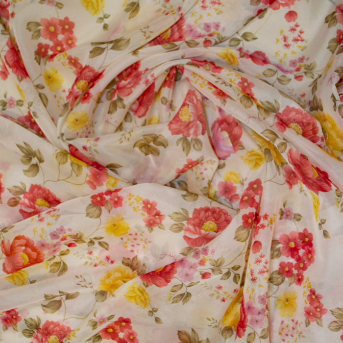 Perdea Velaria voal floral cu rejansa, 130x250 cm [2]