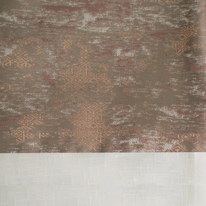 Perdea Velaria in hard ivoire si tafta wenge, 410x155 cm [3]