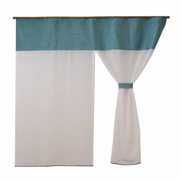 Perdea Velaria in alb cu bleo, 145x170 cm [2]