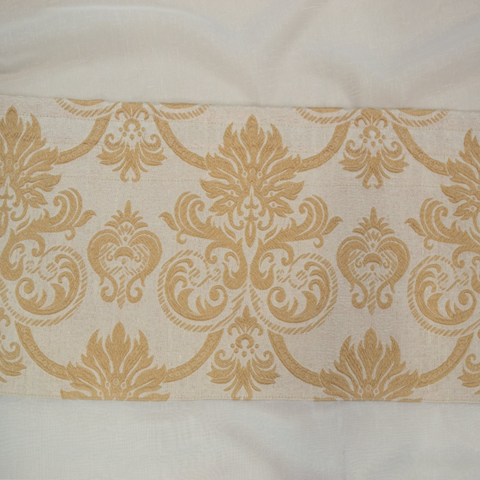 Perdea Velaria Vincenza ivoire cu baroc bej, 300x205 cm [2]